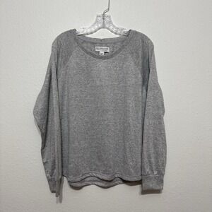 Live Love Lounge Karen Neuburger Heather Gray Long Sleeve Sweater Womens Size XL